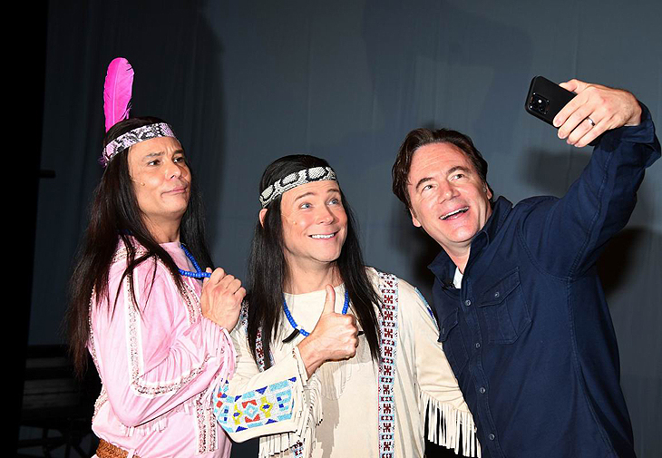 Probenbesuch Michael Bully Herbig beim "Schuh des Manitu" im Deutschen Theater am 01.10.2021 (©Foto: Ingrid Grossmann)